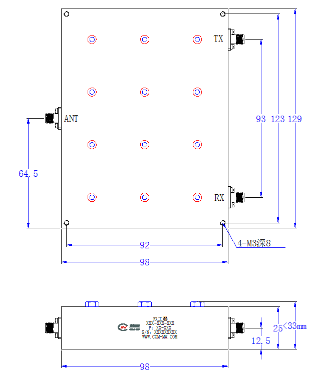 OQZCB6-2C2305-2360-3344-65 Diplexer
