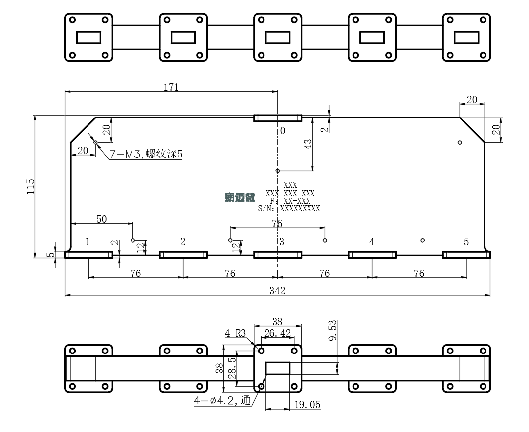 ZPD25-5W13.75-14.5G-735 Power divider