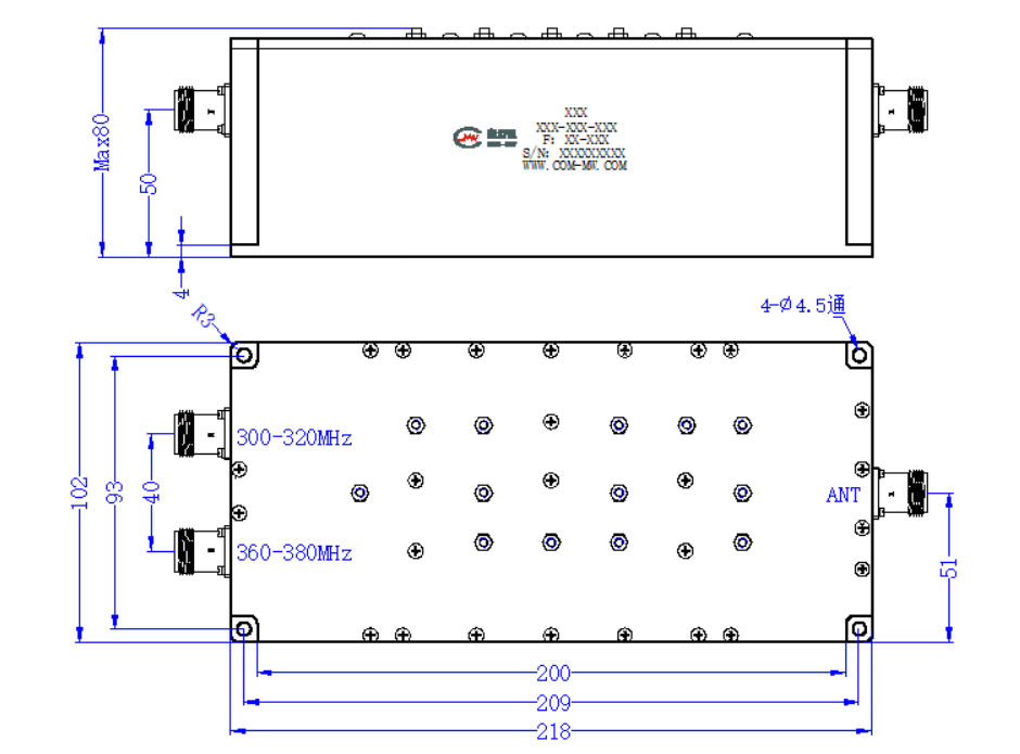 ZCB13-C300-380-2538 Diplexer