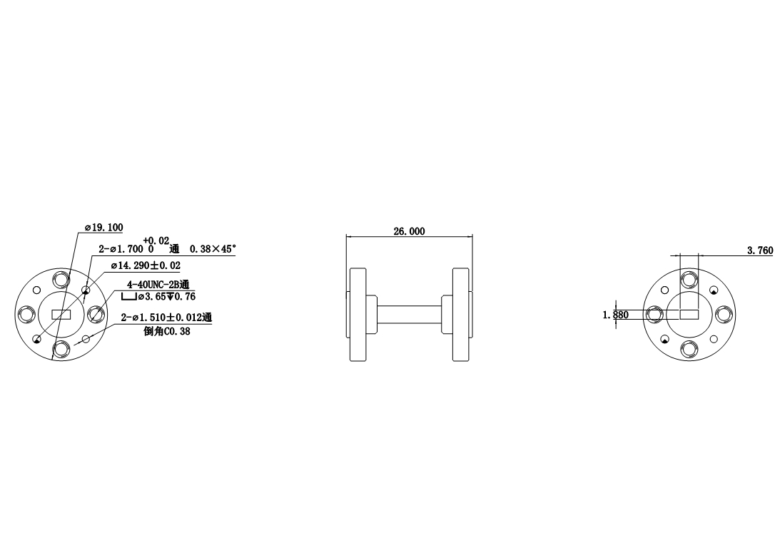 DWG7-BJ620S26-2008 Waveguide Connection