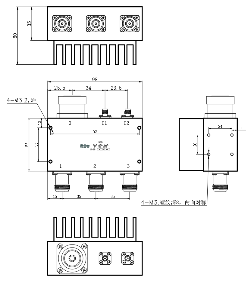 ZPD25-3M2.3-2.7G-354 Power divider