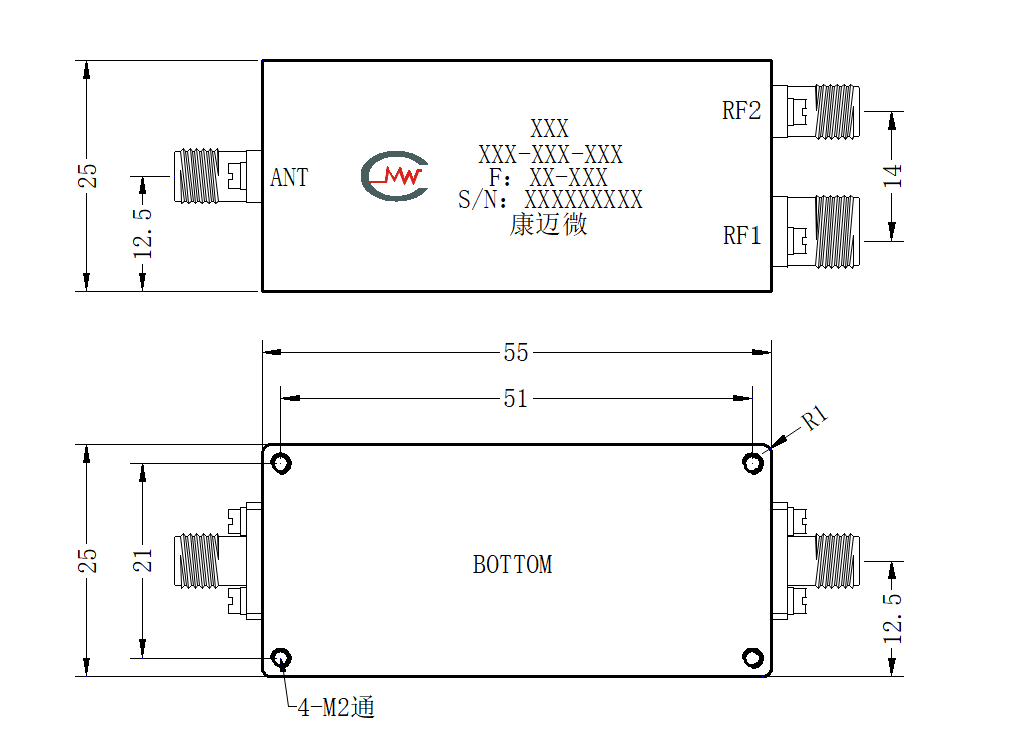 ZCB13-C2-9G-1082 Diplexer