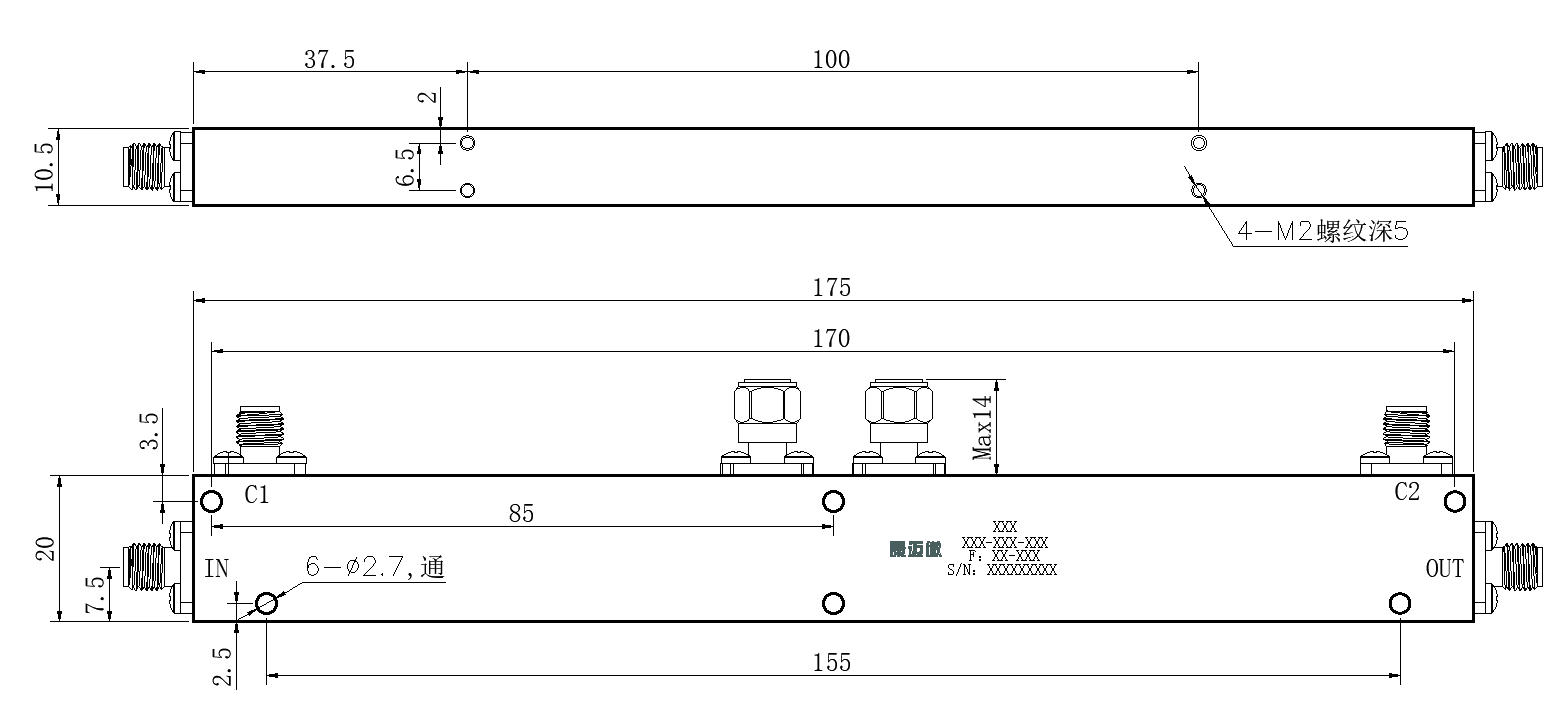 ZDC25-20MC0.8-18G-180 Coupler