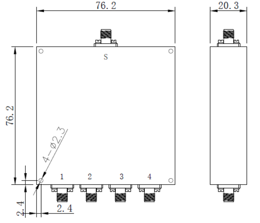 ZPD9-4L20-500-3480 Power divider