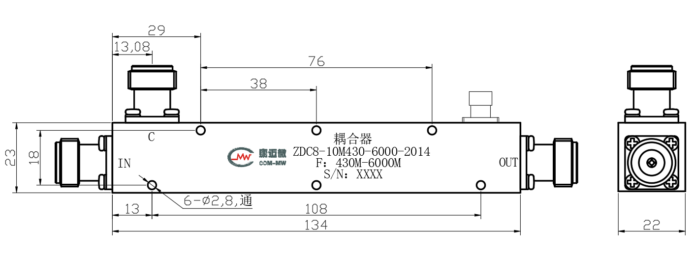 ZDC8-10M430-6000-2014 Coupler