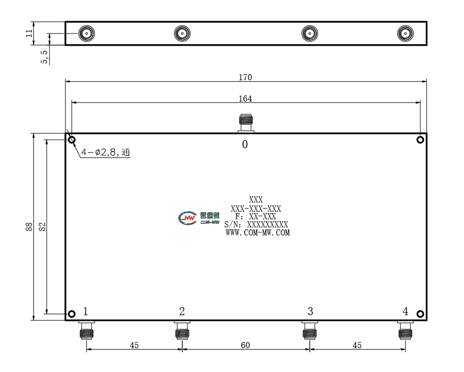 ZPD8-4M1430-1630-2872 Power divider