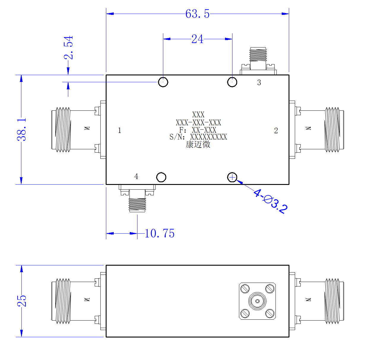 ZDC9-40L150-650-2459 Coupler