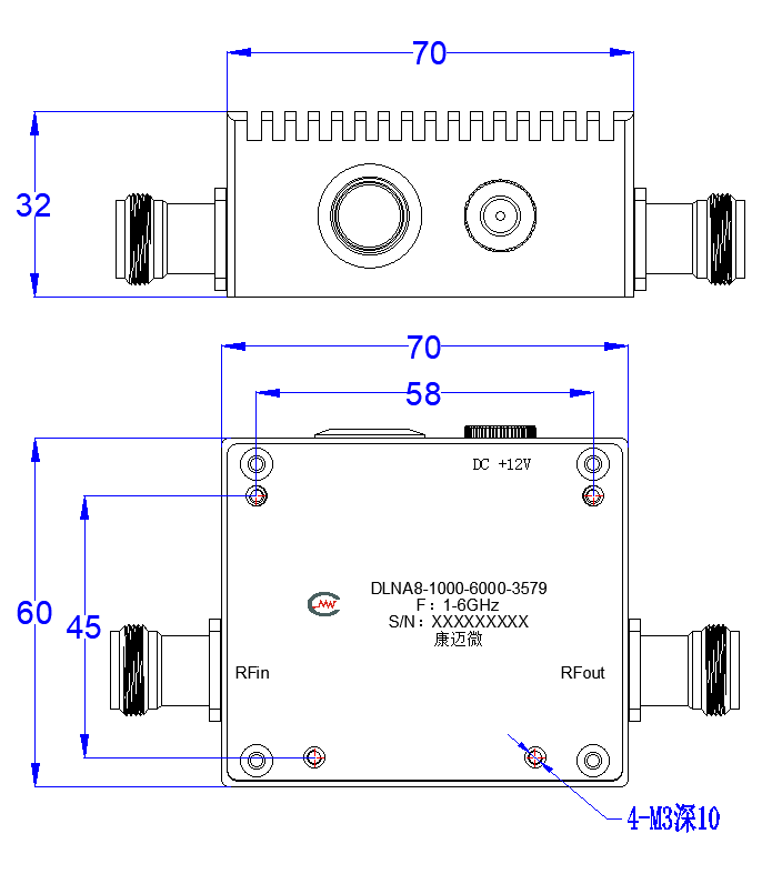 DLNA8-1000-6000-3579 LNA