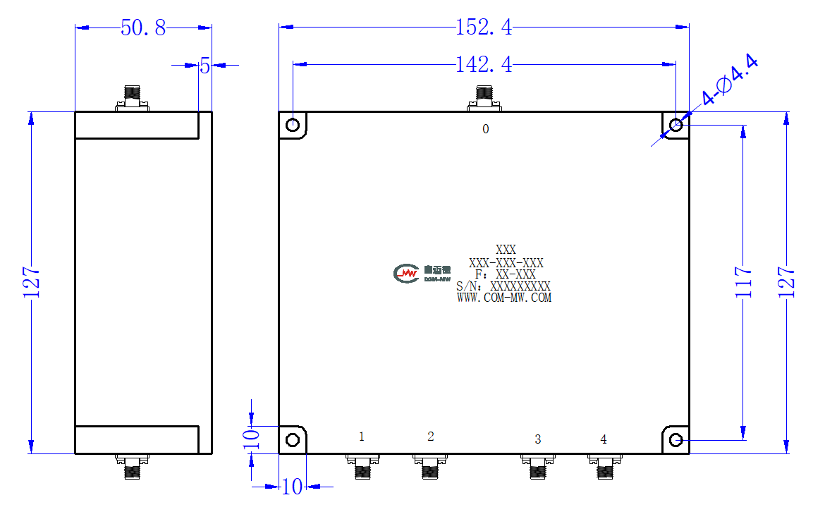 ZPD9-4L0.5-1-3156 Power divider