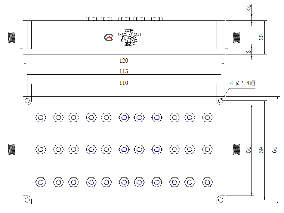 ZMC3-3C1518-3660-4254 Combiner