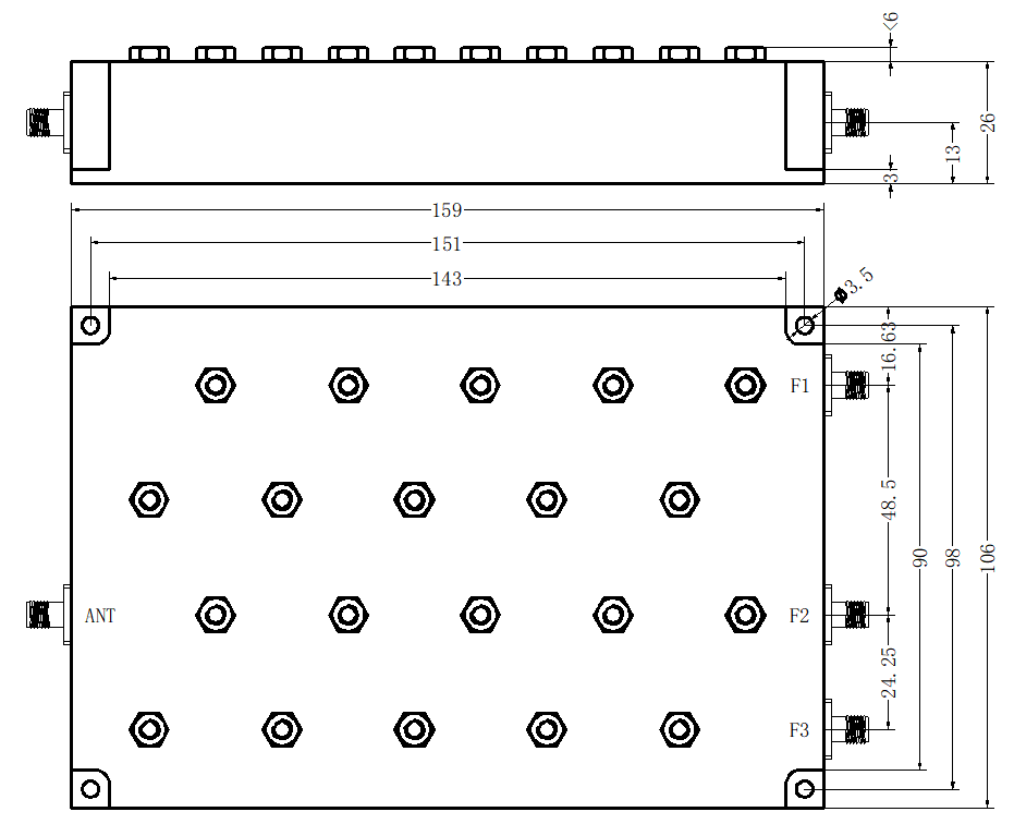 ZMC3-3C1900-2700-3125 Combiner
