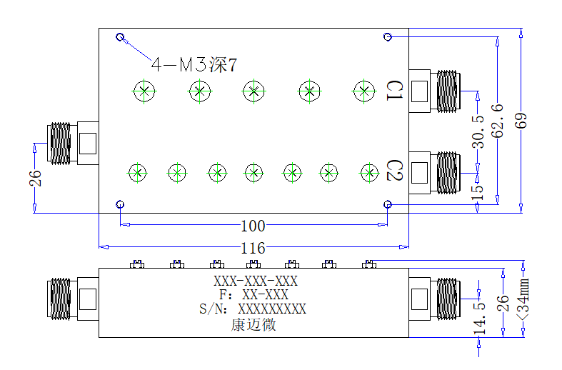 ZCB6-M1690-9660-5830 Diplexer