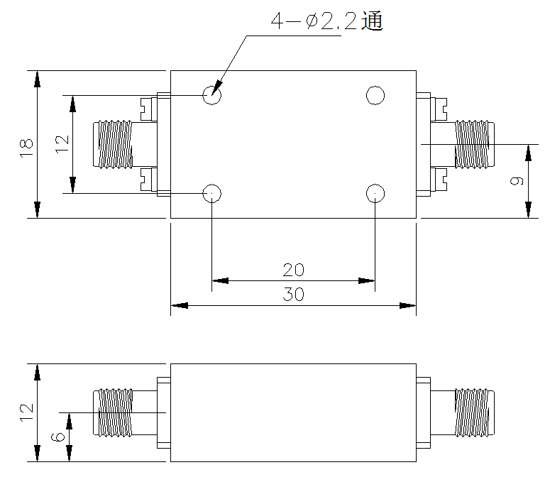 HBTE-HPF-12-40-2.92F-10 Highpass filter
