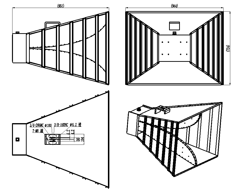 ZLB7-200-2500-2531 Horn Antenna