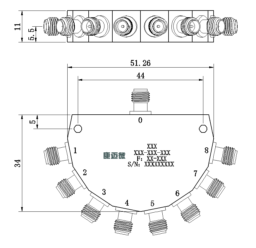 ZPD25-8M0-2G-3396 Power divider