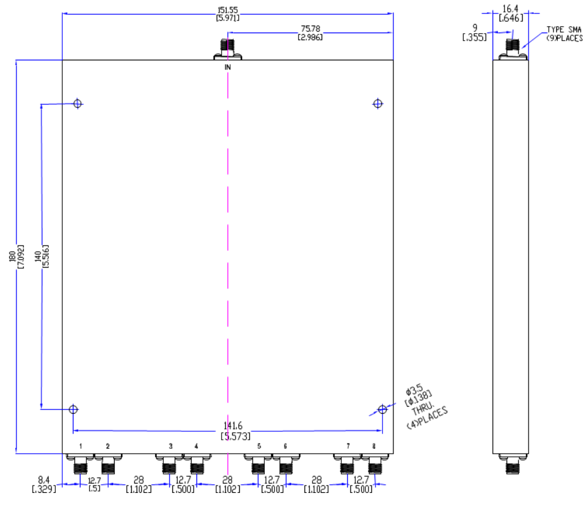 ZPD9-8C0.5-26.5G-1643 Power divider