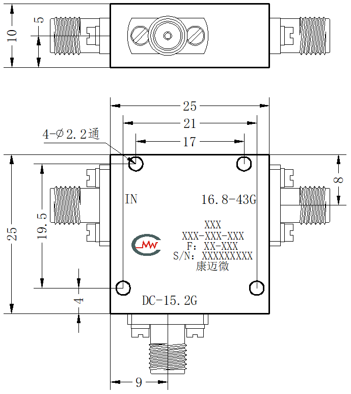 ZCB4-M16-40G-1668 Diplexer