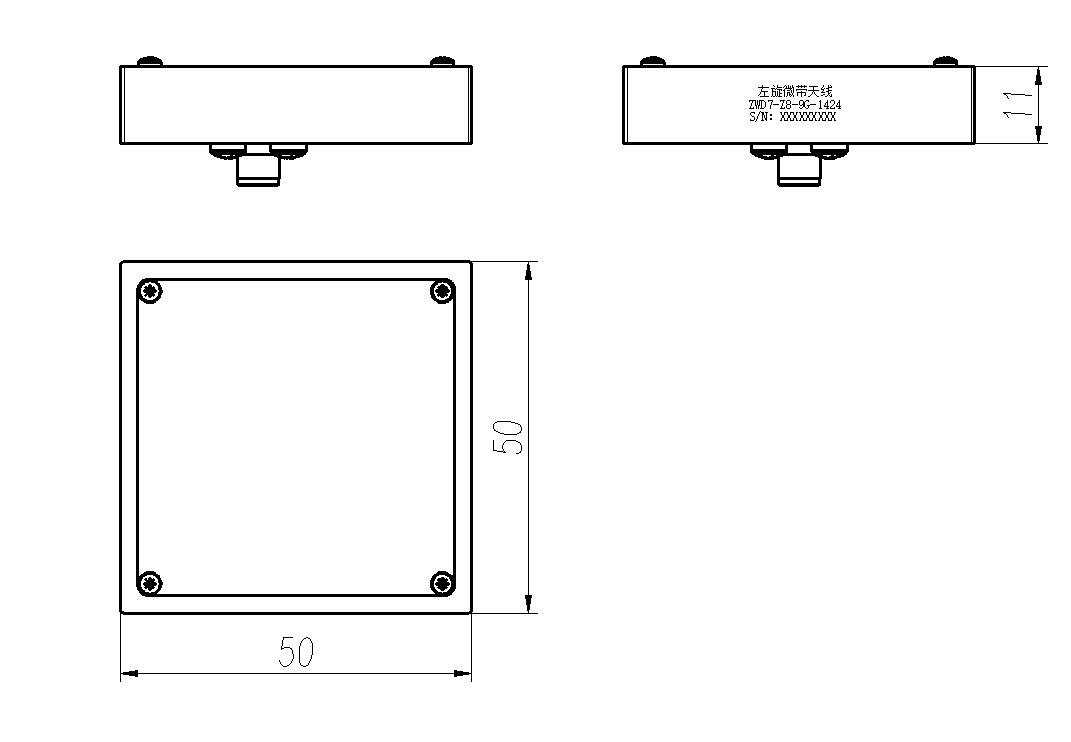 ZWD7-Z8-9G-1424 Microstrip antenna