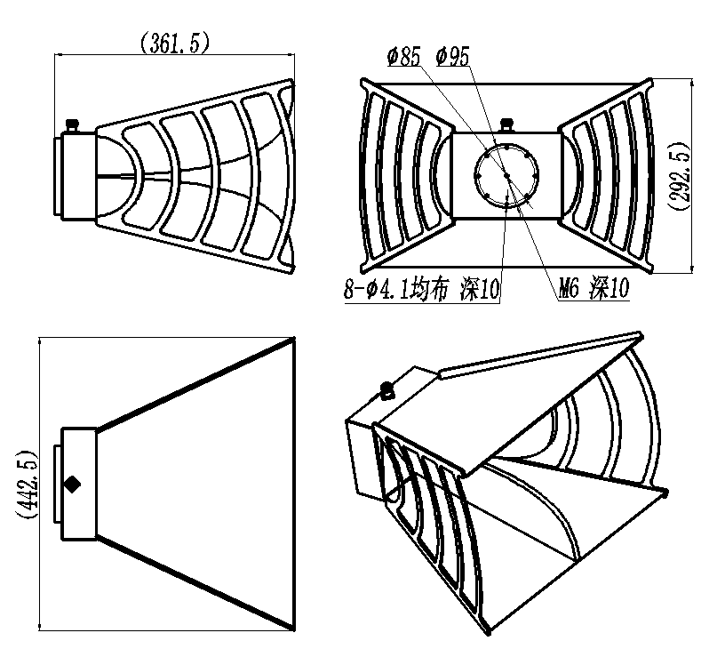 ZLB7-500-6000-1841 Horn Antenna