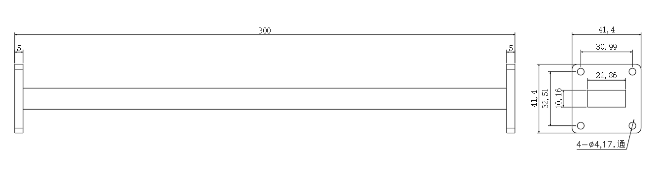 DWG8-BJ100S300-2252 Waveguide Connection