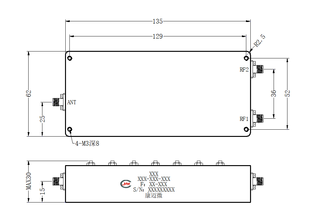 ZCB13-C1500-5100-409 Diplexer