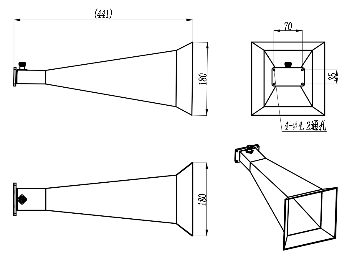 ZLB7-2-18G-1802 Horn Antenna