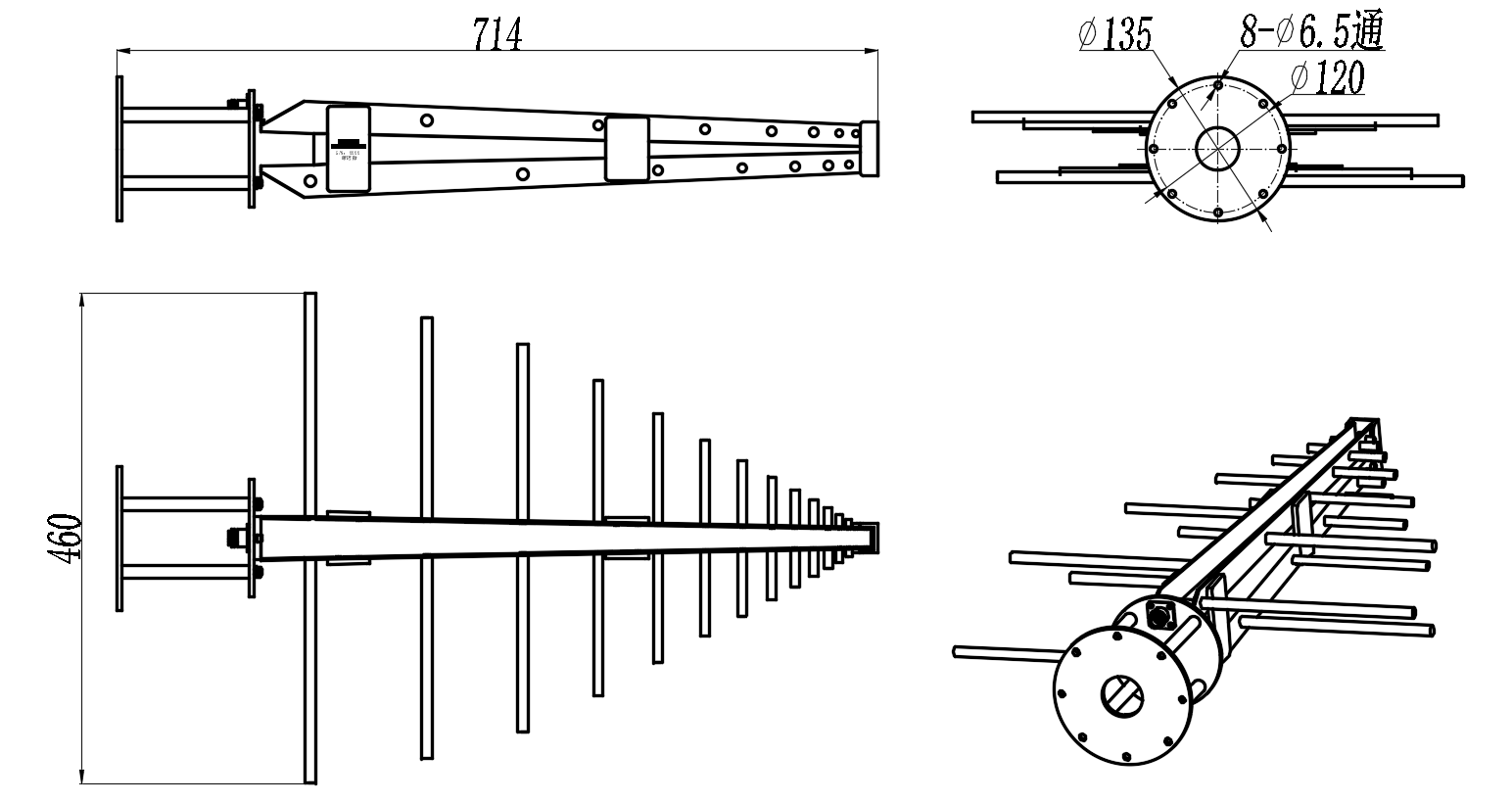 ZDS-0.5-2G-7N LP Antenna