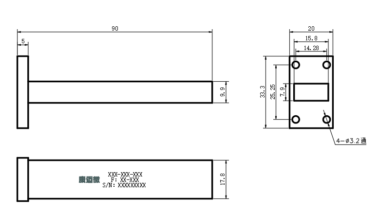 D25-BWLBJ140-300 Waveguide load
