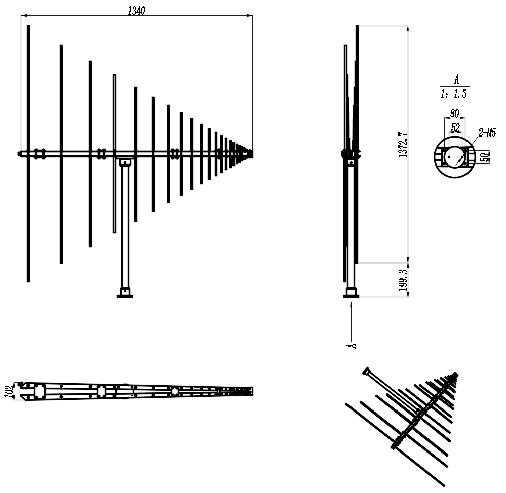 ZDS7-30-3000-599 LP Antenna