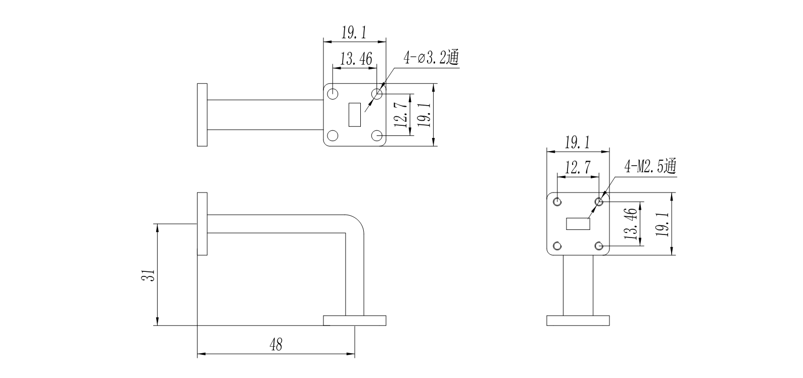 DWG7-BJ320C84.56-2015 Waveguide Connection