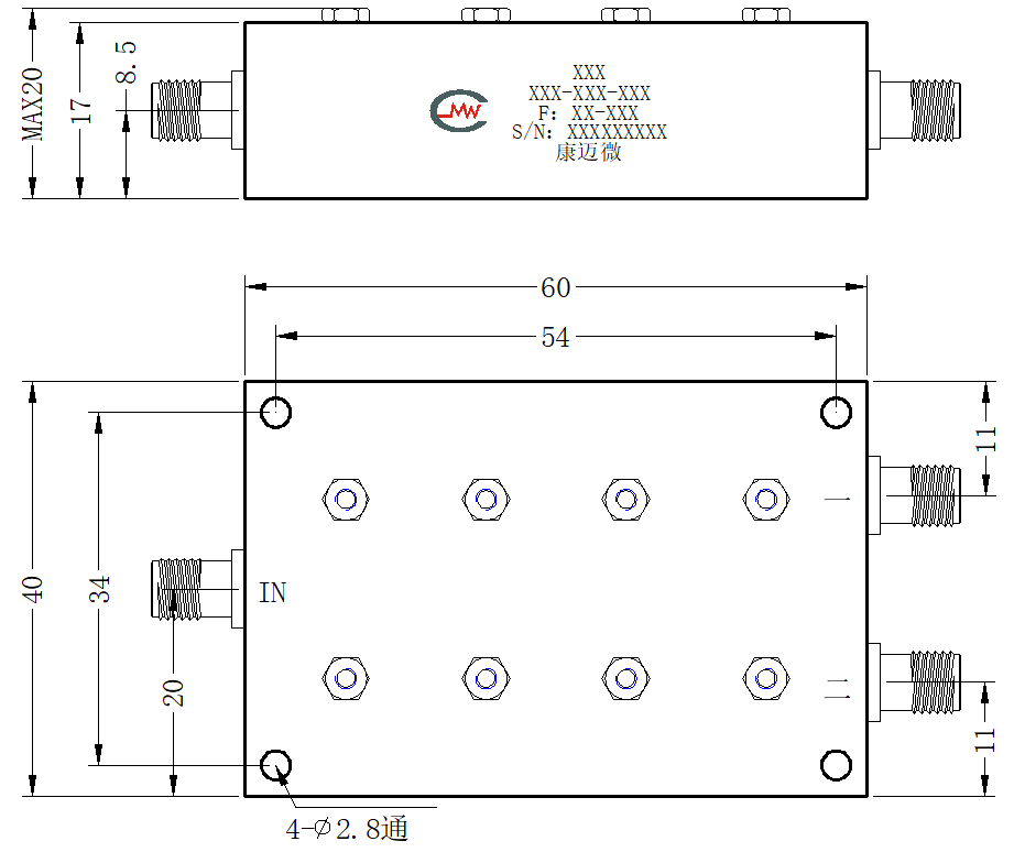 ZCB4-C2100-6400-1809 Diplexer