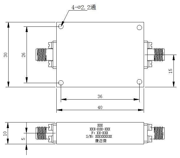 HBTE-HPF-2-8-S-10 Highpass filter