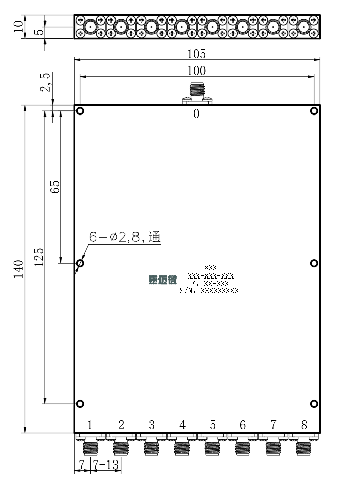 ZPD8-8M0.5-8G-3393 Power divider