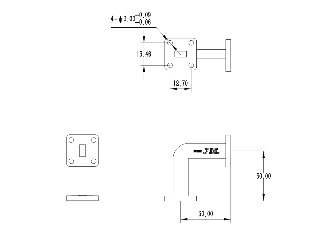 DWG7-BJ320C60-2255 Waveguide Connection