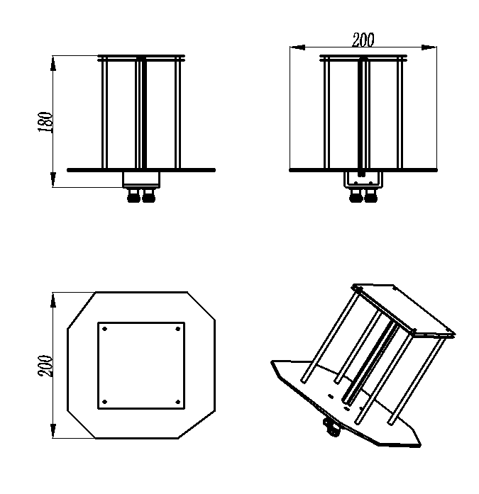 ZWD7-SJ400-600-1830 Dual line polarized microstrip antenna