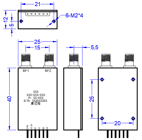 DPS8-5.65-5.95G-3810 Phase shifter
