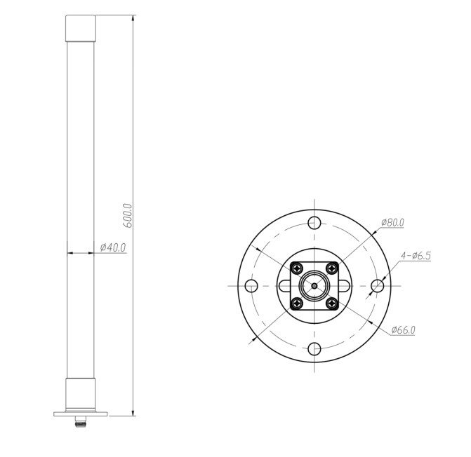ZQX7-400-530-2500 Broadband omni antenna