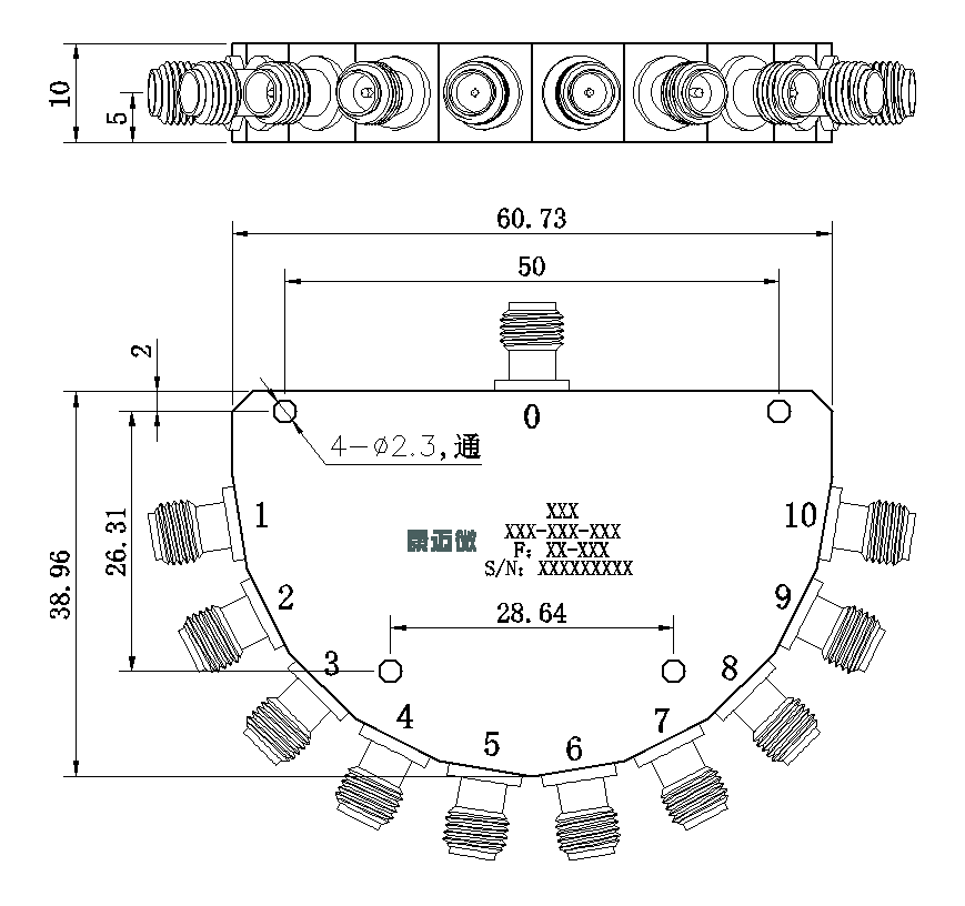 ZPD25-10M0-6G-462 Power divider