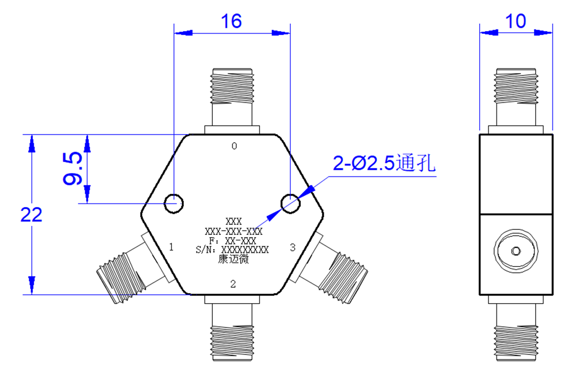 ZPD8-3L10-3000-3206 Power divider