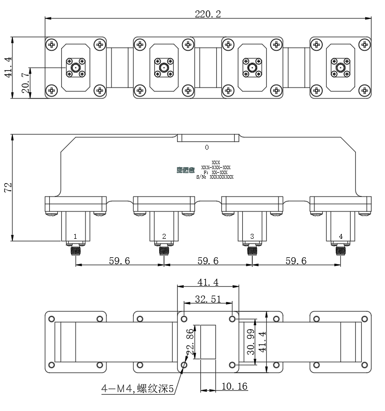 ZPD25-4W8-12G-055 Power divider