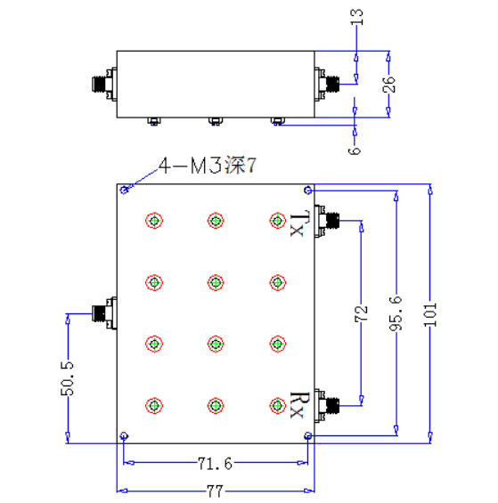 SHX-DUP-2500-2690M-60-SMA 双工器