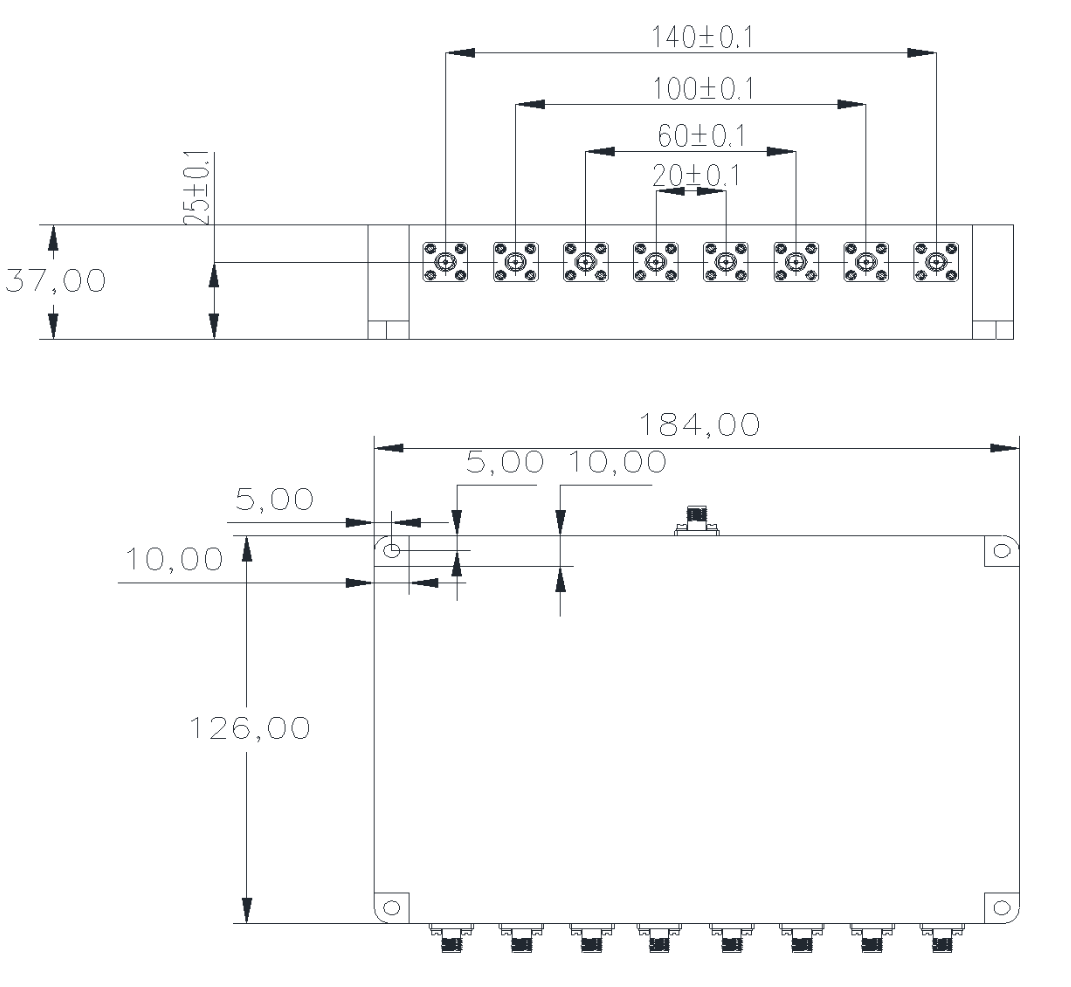 ZPD8-8L80-1000-812 Power divider