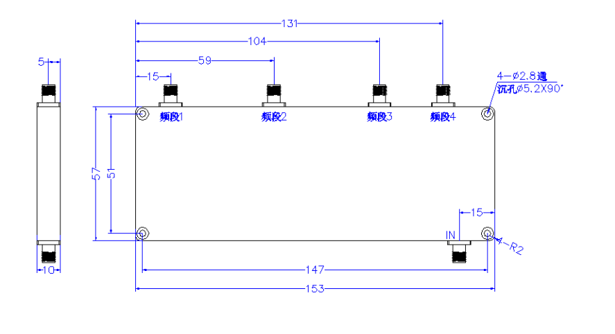 DSF2-4R400-9600-2085 Frequency-splitting filter