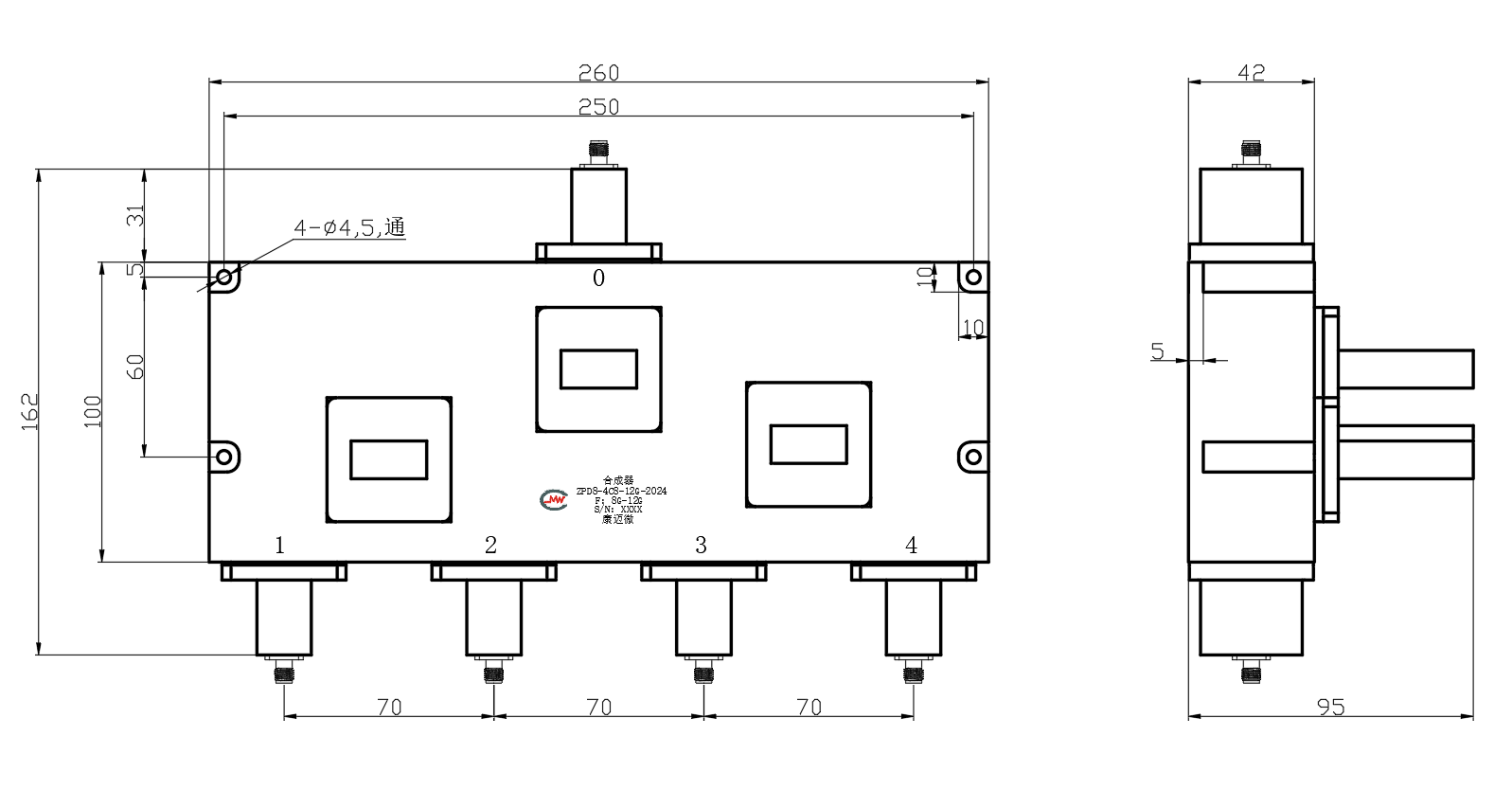 ZPD8-4W8-12G-2046 Power divider