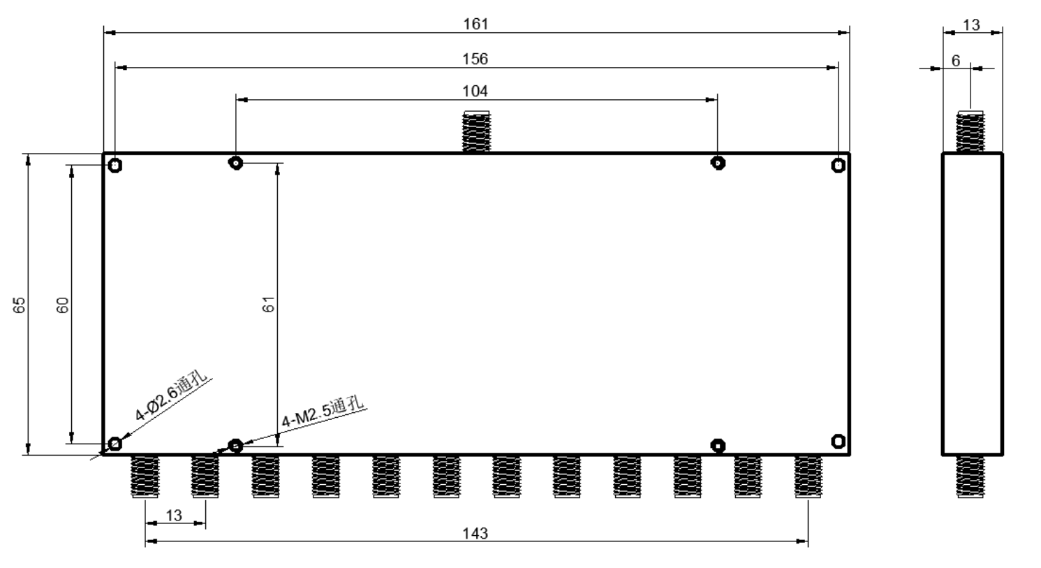ZPD8-12M2000-4000-1160 Power divider