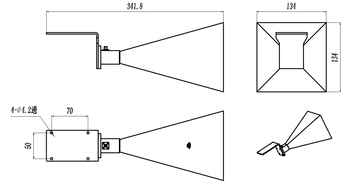 ZLB7-10-15G-633 Horn Antenna