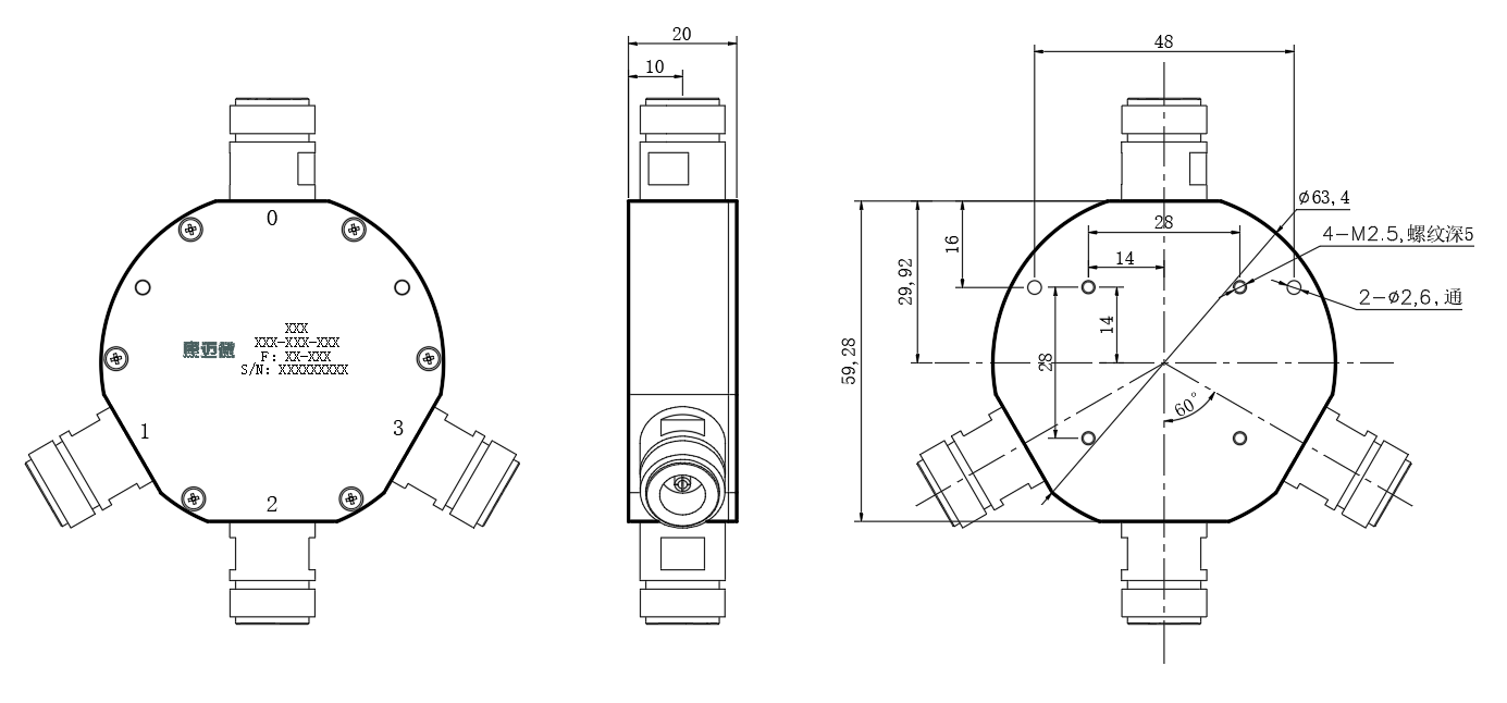 ZPD8-3M0-4G-3060 Power divider