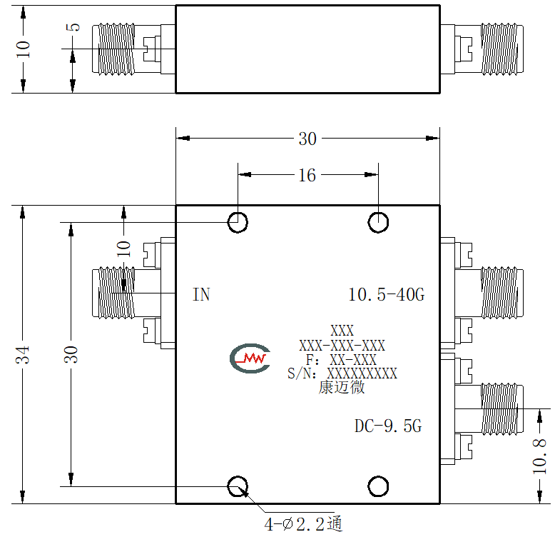 ZCB4-M10-40G-1662 Diplexer