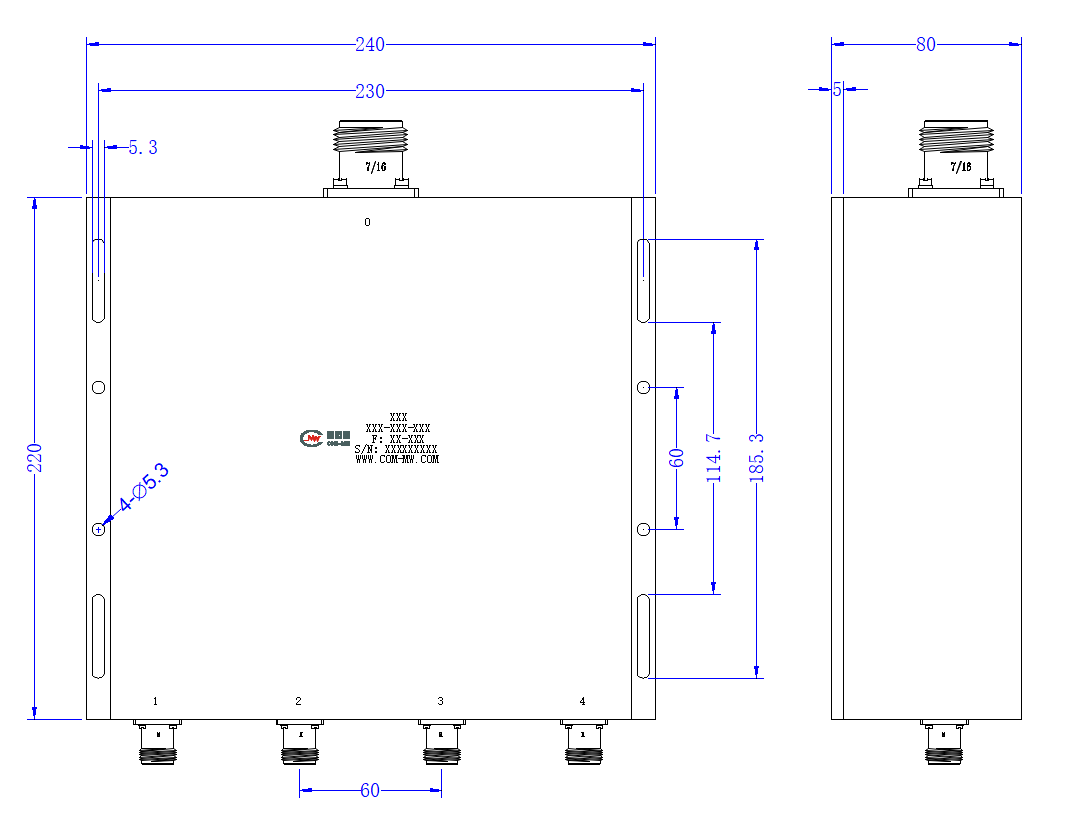 ZPD9-4L1-50-2415 Power divider