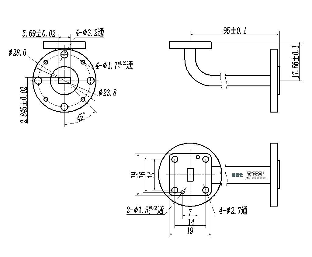 DWG8-BJ400C120-2363 Waveguide Connection